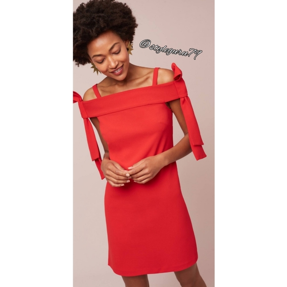 NWT, Marcella Off-The-Shoulder Bow Dress - Picture 2 of 4